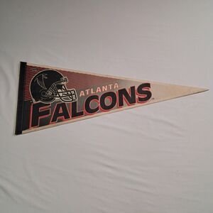 Vintage 90s Atlanta Falcons WinCraft NFL 30" x 12 Pennant Flag Felt
